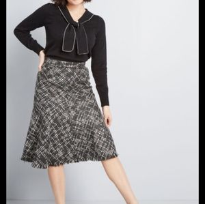 Gal About Town Tweed Midi Skirt